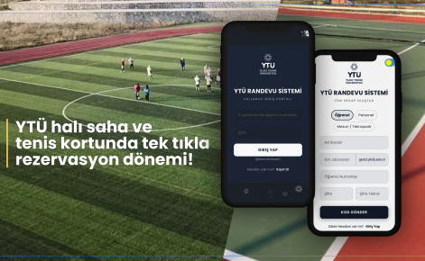 YTÜ hali saha ve tenis korktunda tek tıkla rezervasyon dönemi